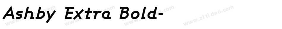 Ashby Extra Bold字体转换